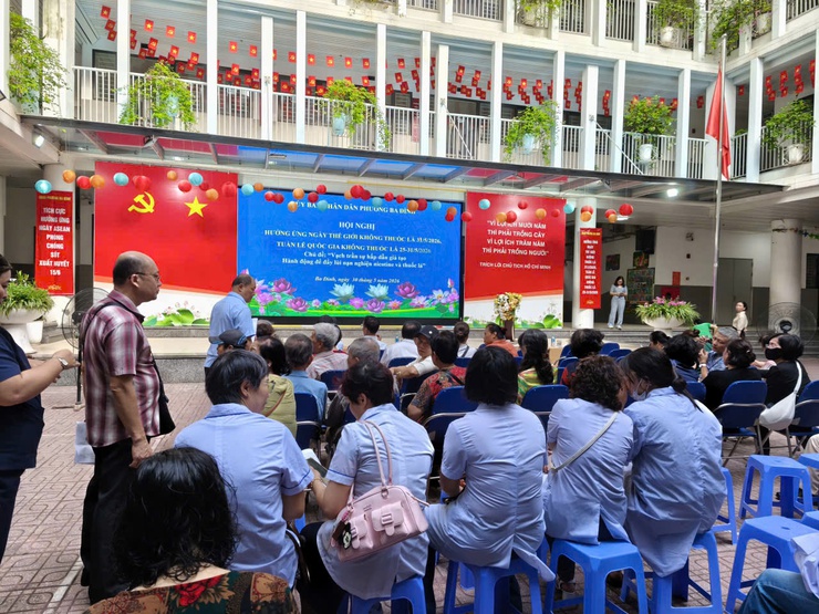 Phường Ba Đình tổ chức nhiều hoạt động hưởng ứng Ngày Thế giới không thuốc lá- Ảnh 2.