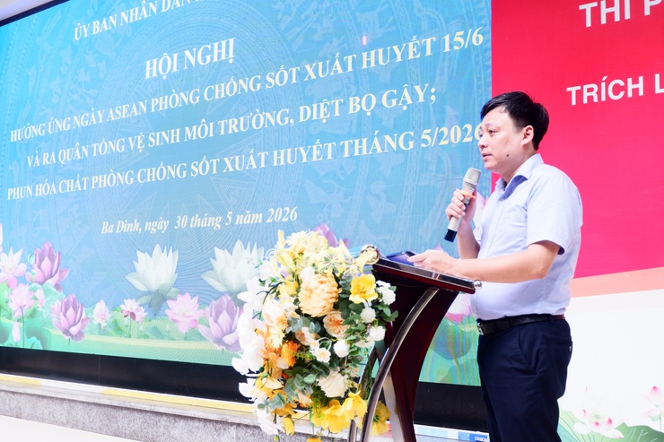 Phường Ba Đình phát động hưởng ứng Ngày ASEAN phòng, chống sốt xuất huyết lần thứ 16: Chủ động từ sớm, quyết liệt từ cơ sở để bảo vệ sức khỏe Nhân dân- Ảnh 2.