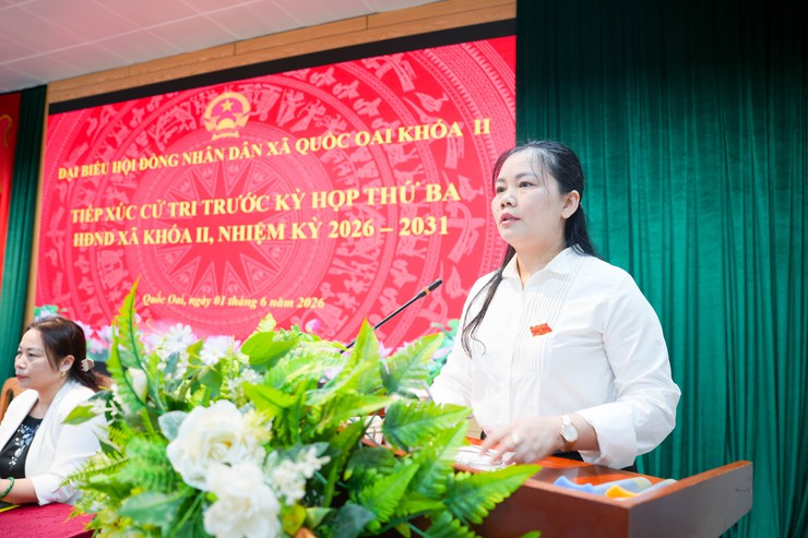 Hội nghị tiếp xúc cử tri trước Kỳ họp thứ ba HĐND xã Quốc Oai khóa II, nhiệm kỳ 2026-2031- Ảnh 4.