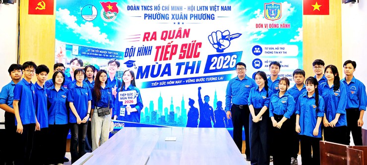 Đoàn Thanh niên phường Xuân Phương hoàn thành chiến dịch “Tiếp sức mùa thi” năm 2026- Ảnh 3.