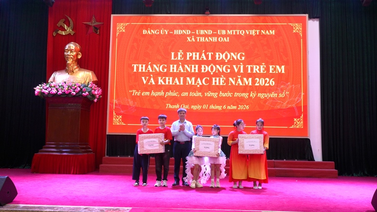 Xã Thanh Oai phát động Tháng hành động vì trẻ em và khai mạc hè năm 2026- Ảnh 8.