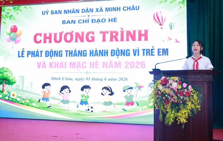 Xã Minh Châu phát động Tháng hành động vì trẻ em và khai mạc Hè năm 2026- Ảnh 7.