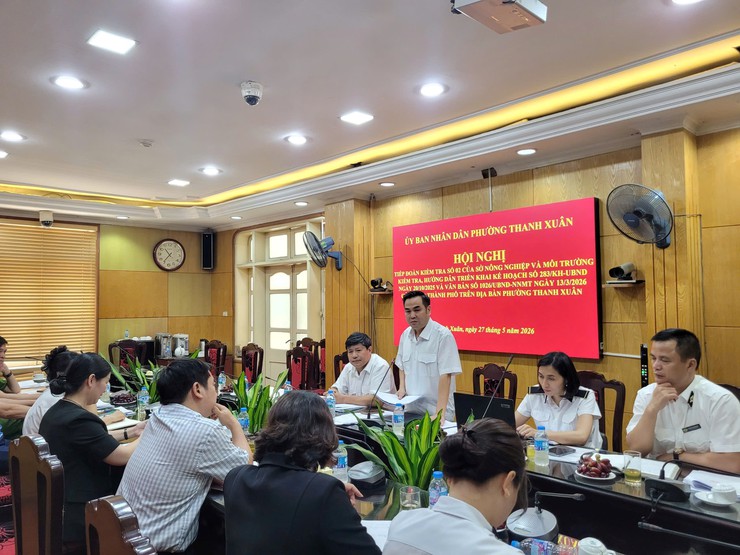 Đoàn kiểm tra số 02 của Sở Nông nghiệp và Môi trường kiểm tra công tác quản lý giết mổ, kinh doanh sản phẩm động vật tại phường Thanh Xuân- Ảnh 3.
