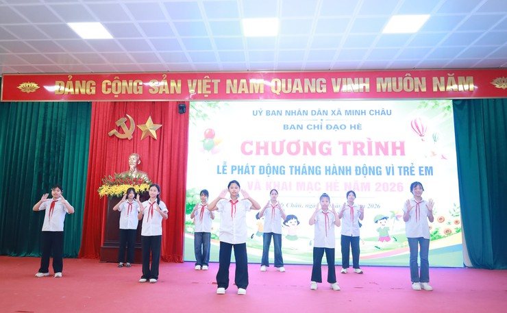 Xã Minh Châu phát động Tháng hành động vì trẻ em và khai mạc Hè năm 2026- Ảnh 2.