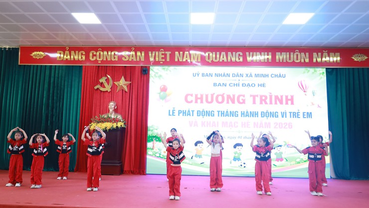 Xã Minh Châu phát động Tháng hành động vì trẻ em và khai mạc Hè năm 2026- Ảnh 1.