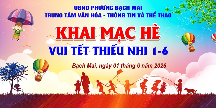 TRUNG TÂM VĂN HÓA-THÔNG TIN VÀ THỂ THAO PHƯỜNG BẠCH MAI  KHAI MẠC VÀ TUYỂN SINH CÁC LỚP NĂNG KHIẾU HÈ NĂM 2026- Ảnh 1.