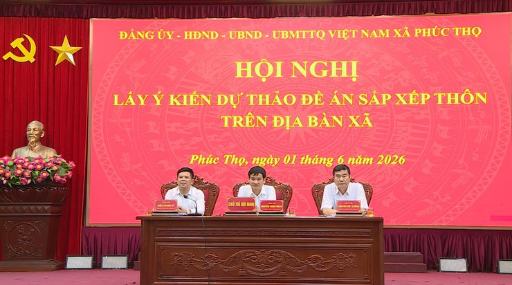 Phúc Thọ tổ chức Hội nghị lấy ý kiến về phương án sắp xếp, sáp nhập thôn- Ảnh 2.