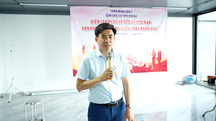 Diễn tập PCCC và cứu hộ cứu nạn, vận hành máy bơm chữa cháy tại thôn Minh Hoà 1 xã Dương Hoà- Ảnh 10.