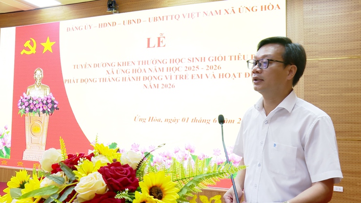 ỨNG HÒA TUYÊN DƯƠNG HỌC SINH TIÊU BIỂU, PHÁT ĐỘNG THÁNG HÀNH ĐỘNG VÌ TRẺ EM VÀ HOẠT ĐỘNG HÈ NĂM 2026- Ảnh 4.