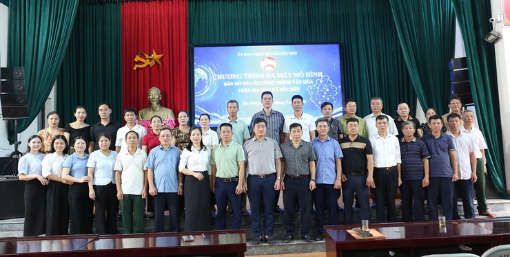 XÃ SÓC SƠN RA MẮT MÔ HÌNH "BẢN ĐỒ SỐ CÁC CÔNG TRÌNH VĂN HÓA"- Ảnh 1.