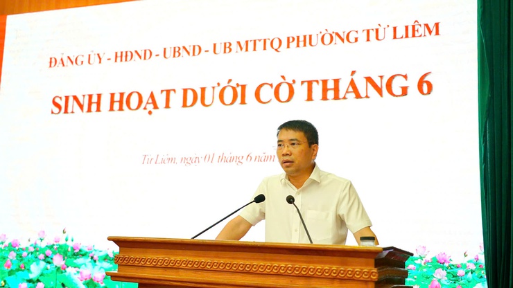 Phường Từ Liêm tổ chức sinh hoạt dưới cờ, chào cờ tháng 6/2026- Ảnh 4.