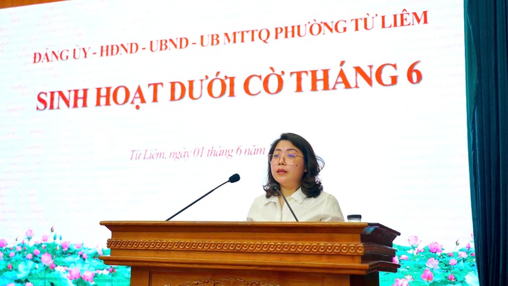Phường Từ Liêm tổ chức sinh hoạt dưới cờ, chào cờ tháng 6/2026- Ảnh 2.