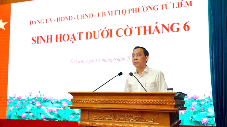 Phường Từ Liêm tổ chức sinh hoạt dưới cờ, chào cờ tháng 6/2026- Ảnh 3.