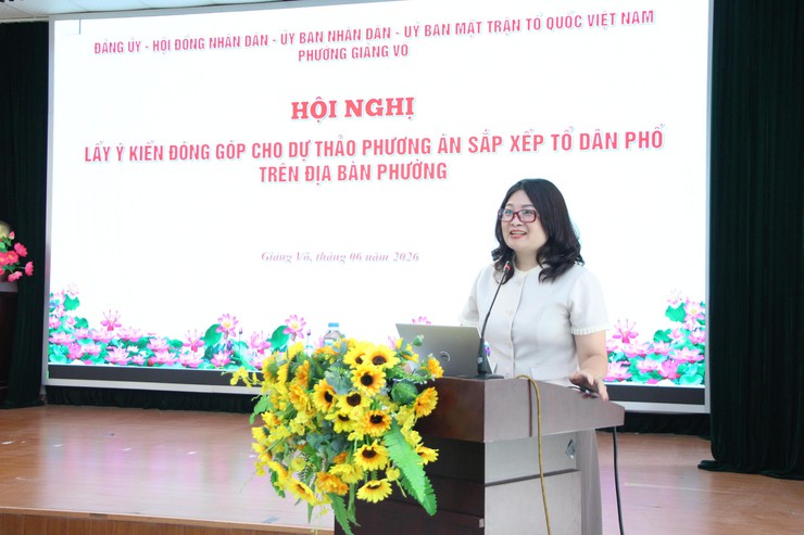 Hội nghị lấy ý kiến đóng góp cho dự thảo phương án sắp xếp tổ dân phố trên địa bàn phường- Ảnh 5.