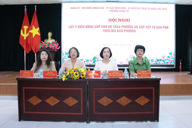 Hội nghị lấy ý kiến đóng góp cho dự thảo phương án sắp xếp tổ dân phố trên địa bàn phường- Ảnh 2.