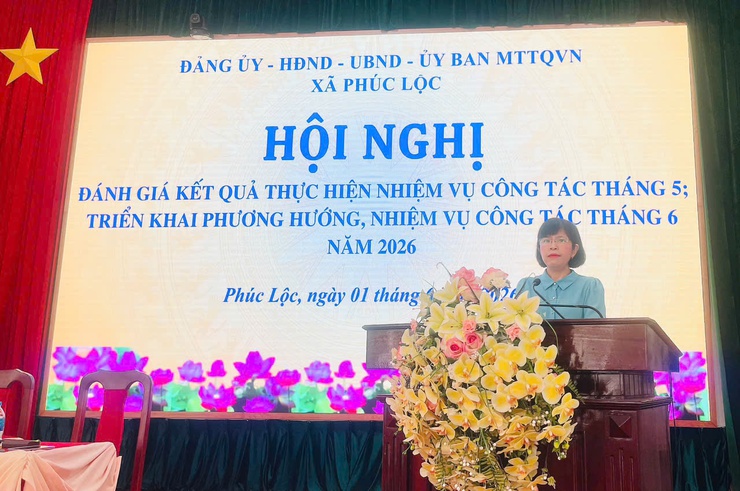 Xã Phúc Lộc tổ chức Hội nghị đánh giá kết quả thực hiện nhiệm vụ công tác tháng 5 triển khai phương hướng, nhiệm vụ công tác tháng 6 năm 2026- Ảnh 4.