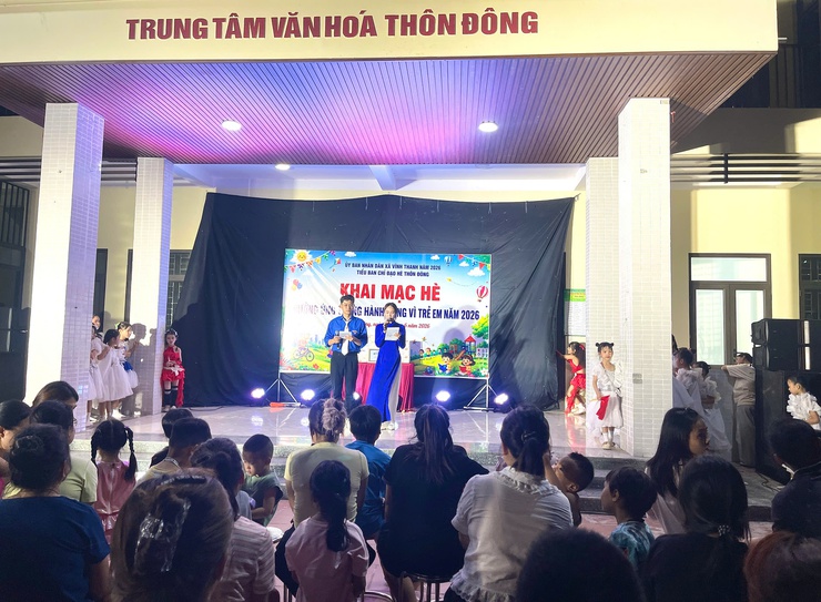 Thôn Đông, thôn Đoài khai mạc hè, phát động Tháng hành động vì trẻ em năm 2026- Ảnh 1.