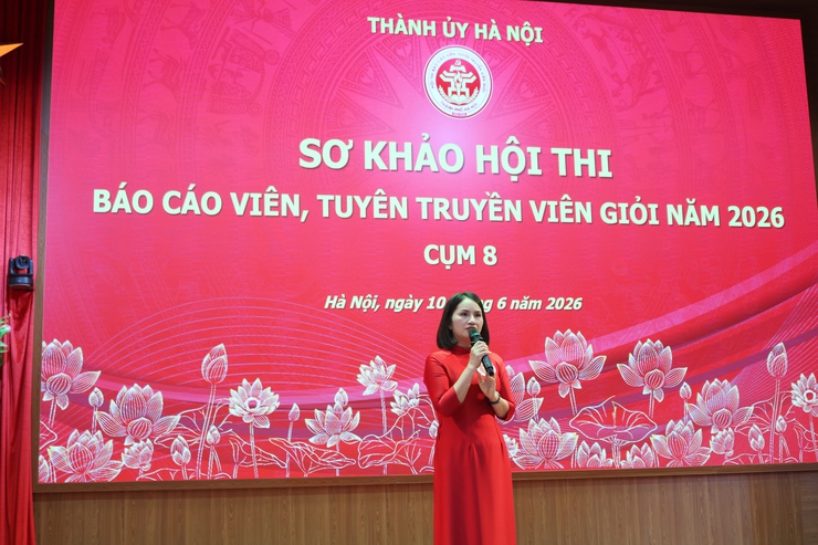 Thí sinh Nguyễn Phương Oanh xã Quốc Oai xuất sắc giành giải Nhì Hội thi Báo cáo viên, tuyên truyền viên giỏi Thành phố Hà Nội Năm 2026 - Cụm thi số 8- Ảnh 17.