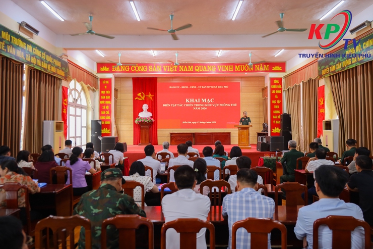 Xã Kiều Phú tổ chức sơ duyệt diễn tập tác chiến trong khu vực phòng thủ năm 2026- Ảnh 1.