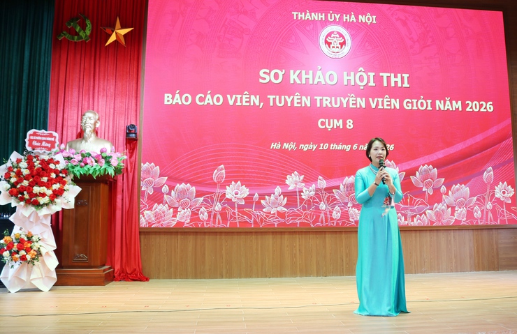 Thí sinh Nguyễn Phương Oanh xã Quốc Oai xuất sắc giành giải Nhì Hội thi Báo cáo viên, tuyên truyền viên giỏi Thành phố Hà Nội Năm 2026 - Cụm thi số 8- Ảnh 10.