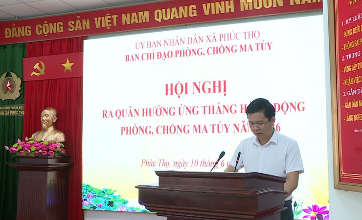 Phúc Thọ ra quân hưởng ứng Tháng hành động phòng, chống ma túy năm 2026- Ảnh 1.