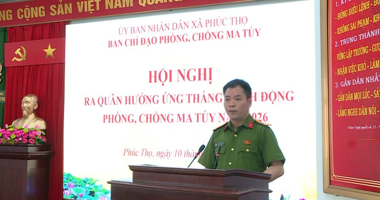 Phúc Thọ ra quân hưởng ứng Tháng hành động phòng, chống ma túy năm 2026- Ảnh 2.