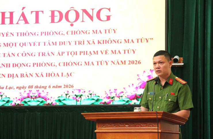  Hòa Lạc phát động chiến dịch truyền thông phòng, chống ma túy năm 2026- Ảnh 2.