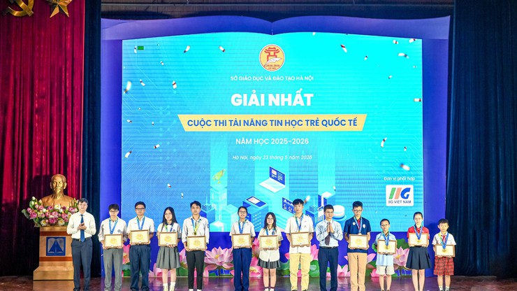 Phường Tây Hồ đạt thành tích xuất sắc tại cuộc thi tài năng tin học trẻ quốc tế TP. Hà Nội năm học 2025 - 2026- Ảnh 3.