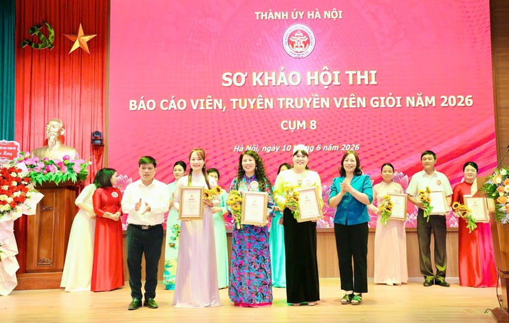 Thí sinh Nguyễn Phương Oanh xã Quốc Oai xuất sắc giành giải Nhì Hội thi Báo cáo viên, tuyên truyền viên giỏi Thành phố Hà Nội Năm 2026 - Cụm thi số 8- Ảnh 21.