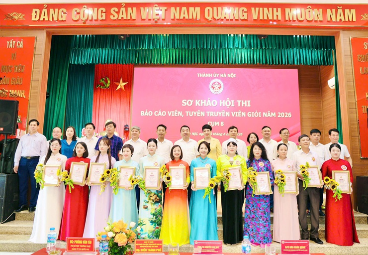 Thí sinh Nguyễn Phương Oanh xã Quốc Oai xuất sắc giành giải Nhì Hội thi Báo cáo viên, tuyên truyền viên giỏi Thành phố Hà Nội Năm 2026 - Cụm thi số 8- Ảnh 24.