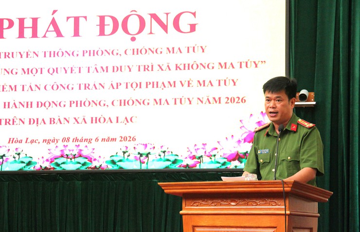  Hòa Lạc phát động chiến dịch truyền thông phòng, chống ma túy năm 2026- Ảnh 3.
