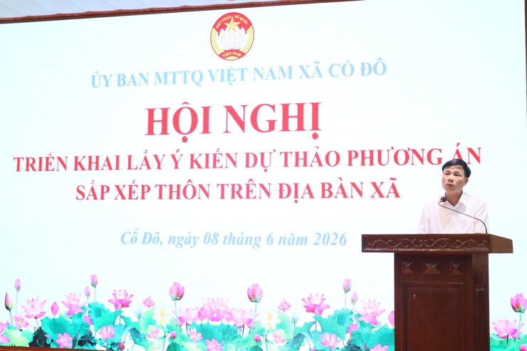 MẶT TRẬN TỔ QUỐC XÃ CỔ ĐÔ TRIỂN KHAI LẤY Ý KIẾN DỰ THẢO PHƯƠNG ÁN SẮP XẾP CÁC THÔN TRÊN ĐỊA BÀN XÃ- Ảnh 3.