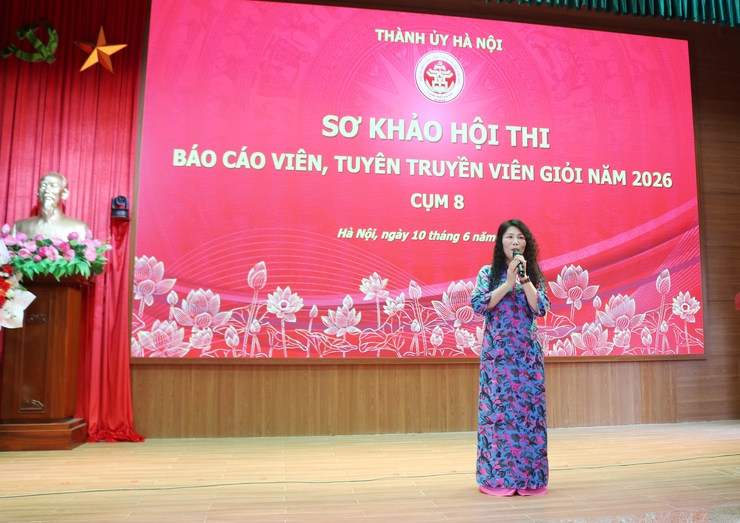 Thí sinh Nguyễn Phương Oanh xã Quốc Oai xuất sắc giành giải Nhì Hội thi Báo cáo viên, tuyên truyền viên giỏi Thành phố Hà Nội Năm 2026 - Cụm thi số 8- Ảnh 8.