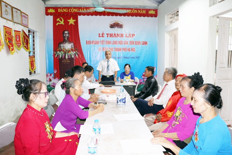 Thành lập Ban khánh tiết đình làng Hữu Văn, đền Quán Sanh xã Trần Phú- Ảnh 2.