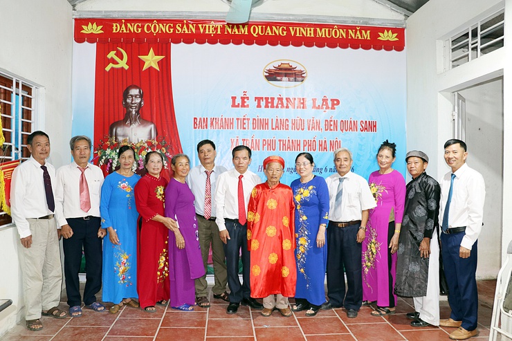 Thành lập Ban khánh tiết đình làng Hữu Văn, đền Quán Sanh xã Trần Phú- Ảnh 1.