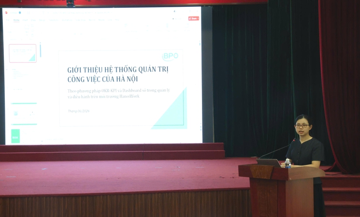 Xã Vĩnh Thanh tổ chức hội nghị đào tạo, hướng dẫn sử dụng hệ thống quản trị thực thi nhiệm vụ và đánh giá cán bộ gắn với đo lường hiệu suất công việc (OKR/KPI)- Ảnh 5.