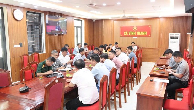 VĨNH THANH THAM DỰ HỘI NGHỊ TRỰC TUYẾN KỶ NIỆM 1 NĂM THÀNH LẬP CHÍNH QUYỀN ĐỊA PHƯƠNG HAI CẤP- Ảnh 11.