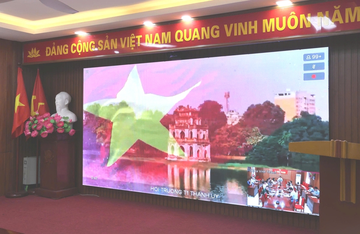 VĨNH THANH THAM DỰ HỘI NGHỊ TRỰC TUYẾN KỶ NIỆM 1 NĂM THÀNH LẬP CHÍNH QUYỀN ĐỊA PHƯƠNG HAI CẤP- Ảnh 9.