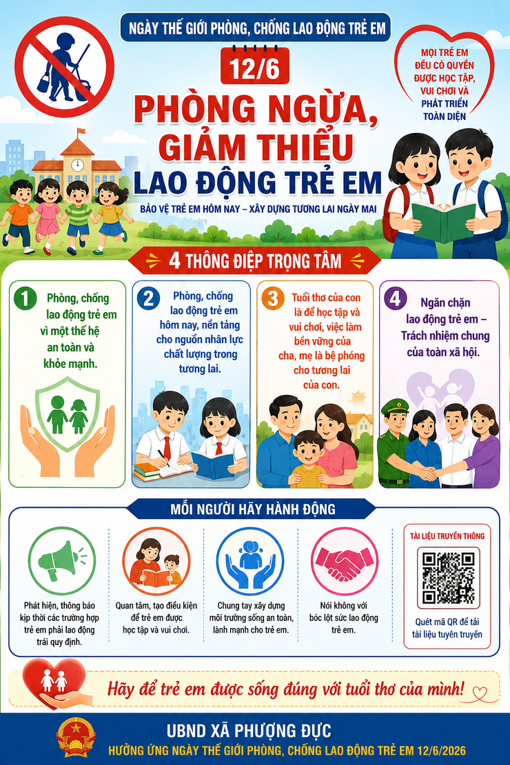 PHƯỢNG DỰC TĂNG CƯỜNG TRUYỀN THÔNG PHÒNG NGỪA, GIẢM THIỂU LAO ĐỘNG TRẺ EM- Ảnh 1.