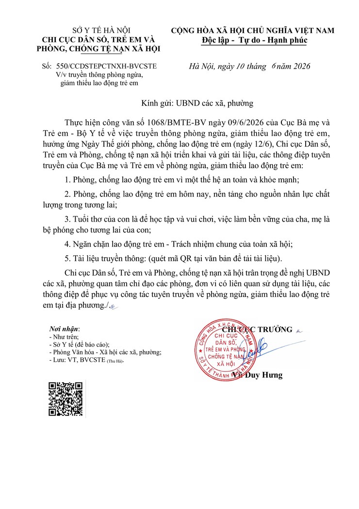 PHƯỜNG HỒNG HÀ TĂNG CƯỜNG TUYÊN TRUYỀN PHÒNG NGỪA, GIẢM THIỂU LAO ĐỘNG TRẺ EM- Ảnh 1.