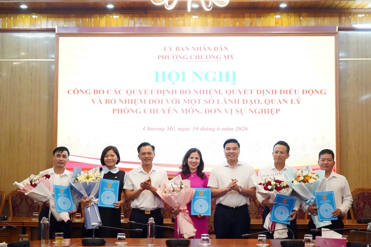 Phường Chương Mỹ trao quyết định bổ nhiệm, điều động và bổ nhiệm cán bộ lãnh đạo, quản lý- Ảnh 5.