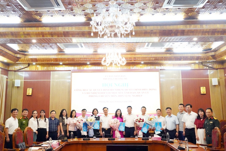 Phường Chương Mỹ trao quyết định bổ nhiệm, điều động và bổ nhiệm cán bộ lãnh đạo, quản lý- Ảnh 8.