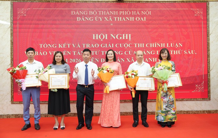 XÃ THANH OAI TỔNG KẾT VÀ TRAO GIẢI CUỘC THI CHÍNH LUẬN VỀ BẢO VỆ NỀN TẢNG TƯ TƯỞNG CỦA ĐẢNG LẦN THỨ SÁU NĂM 2026- Ảnh 2.