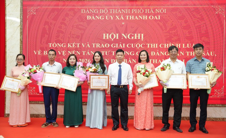 XÃ THANH OAI TỔNG KẾT VÀ TRAO GIẢI CUỘC THI CHÍNH LUẬN VỀ BẢO VỆ NỀN TẢNG TƯ TƯỞNG CỦA ĐẢNG LẦN THỨ SÁU NĂM 2026- Ảnh 3.