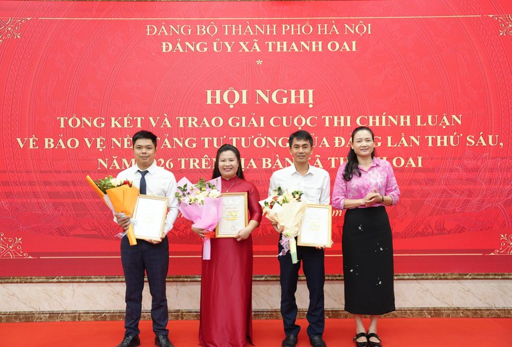 XÃ THANH OAI TỔNG KẾT VÀ TRAO GIẢI CUỘC THI CHÍNH LUẬN VỀ BẢO VỆ NỀN TẢNG TƯ TƯỞNG CỦA ĐẢNG LẦN THỨ SÁU NĂM 2026- Ảnh 6.
