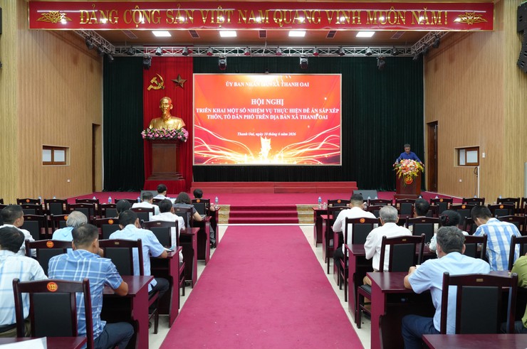 THANH OAI TRIỂN KHAI MỘT SỐ NHIỆM VỤ THỰC HIỆN ĐỀ ÁN SẮP XẾP THÔN, TỔ DÂN PHỐ TRÊN ĐỊA BÀN XÃ- Ảnh 1.