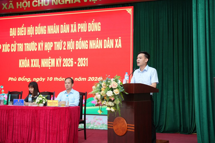 HĐND xã Phù Đổng tổ chức Hội nghị tiếp xúc cư tri trước kỳ họp thứ II HĐND xã Phù Đổng khóa XXII nhiệm kỳ 2026-2031.- Ảnh 9.