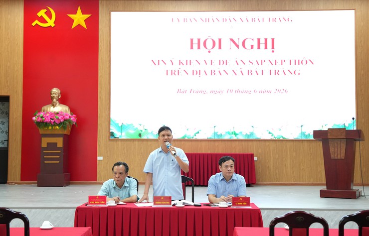 UBND xã Bát Tràng tổ chức hội nghị xin ý kiến về Đề án sáp nhập thôn trên địa bàn xã- Ảnh 5.