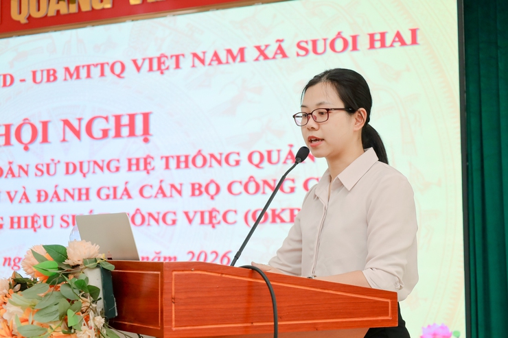 Xã Suối Hai tổ chức tập huấn hệ thống quản trị thực thi nhiệm vụ và đánh giá cán bộ theo (OKR/KPI) - Ảnh 2.