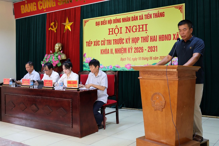 Ông Nguyễn Minh Hải - Phó Bí thư Đảng uỷ, Chủ tịch UBND xã tiếp xúc cử tri trước kỳ họp thứ hai HĐND xã khóa II, nhiệm kỳ 2026 – 2031- Ảnh 6.